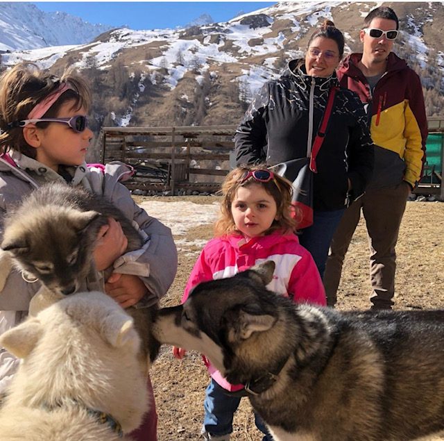 Découverte du Husky à Valloire