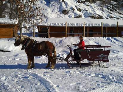 Promenade en traineau à cheval à Valloire