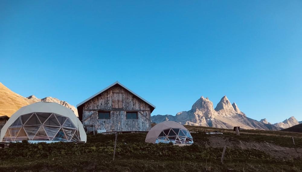 Dôme géodésique au Chalet d'la Croë