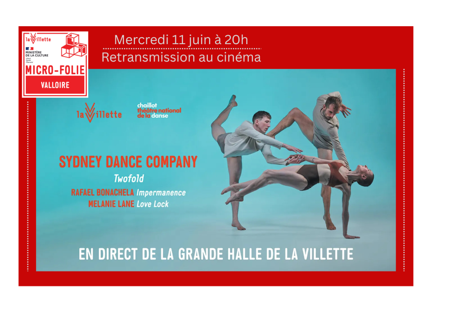 Retransmission du ballet Twofold  par la Sydney Dance Compagny_Valloire