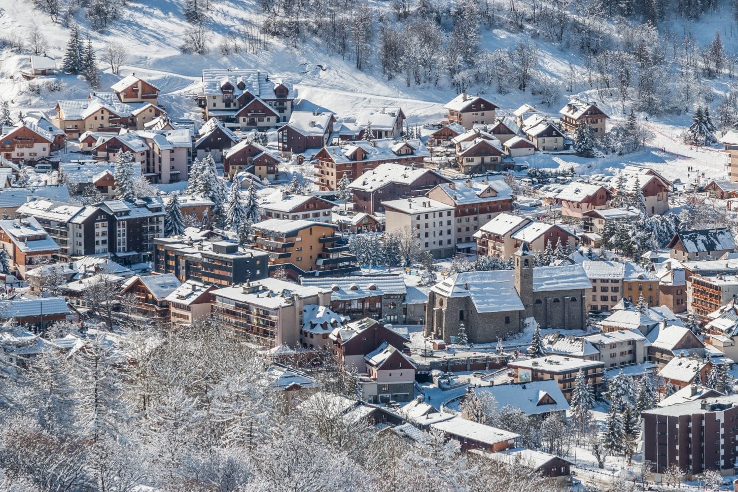 Valloire - village station situé à 1430 m d'altitude