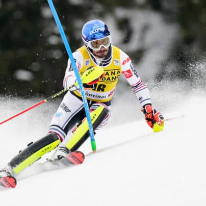 Jean-Baptiste Grange au Slalom d'Alta Badia (Italie) en décembre 2020