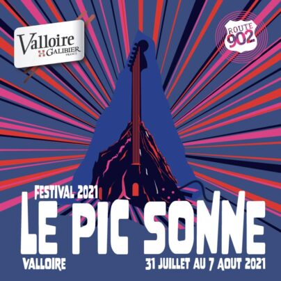 affiche du festival de rock gratuit le pic sonne à valloire